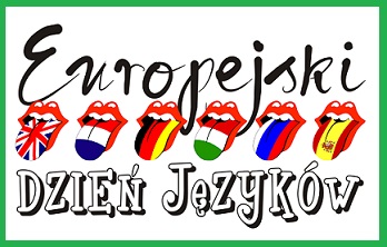 obrazek przedstawia napis Europejski Dzień Języków oraz rysunki ust z językami przypominającymi flagi państw 