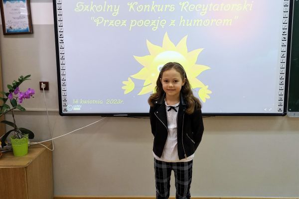 Szkolny Konkurs Recytatorski Przez poezję z humorem