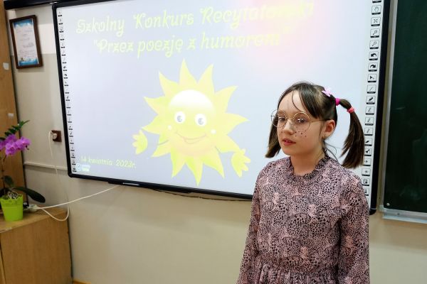 Szkolny Konkurs Recytatorski Przez poezję z humorem