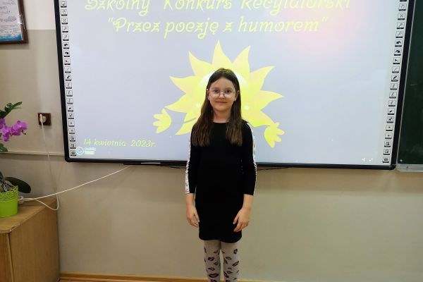 Szkolny Konkurs Recytatorski Przez poezję z humorem