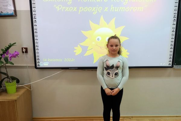 Szkolny Konkurs Recytatorski Przez poezję z humorem