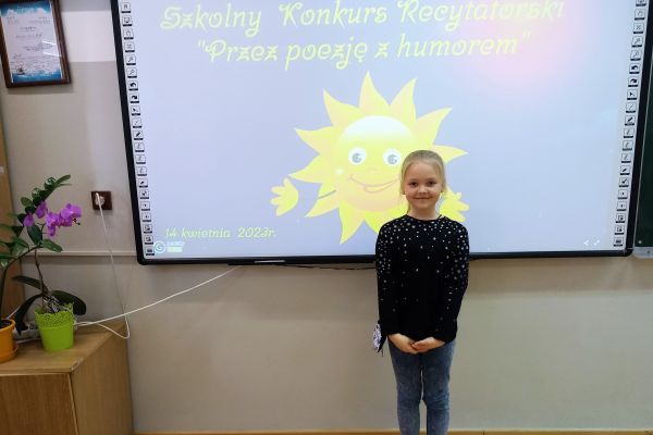 Szkolny Konkurs Recytatorski Przez poezję z humorem