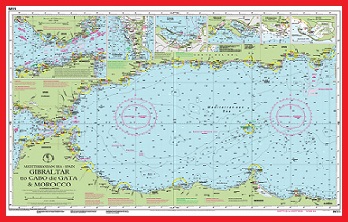 obrazek przedstawia mapę morską (nawigacyjną)